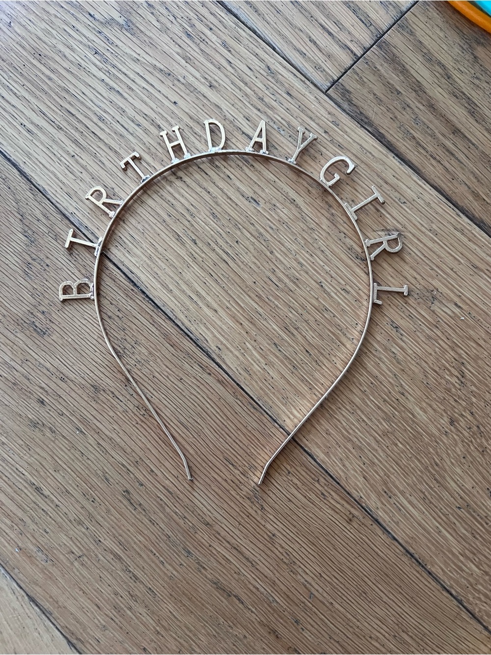 Gold 'BIRTHDAY GIRL' Lettered Wire Headband